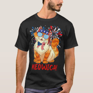 Orange Tabby Gangsta Katze Tattoos Bandana 4. Juli T-Shirt