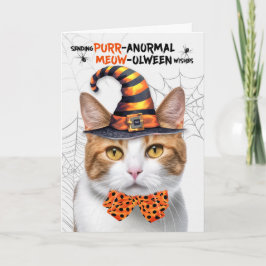 Orange Tabby Halloween Cat PURRanormal MEOWolween Feiertagskarte