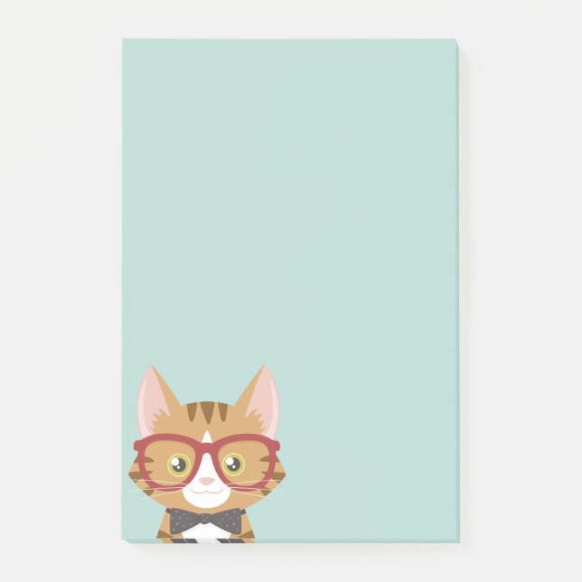 Orange Tabby Hipster Kat Kids Post-it® Notes Post-it Klebezettel (Vorderseite)