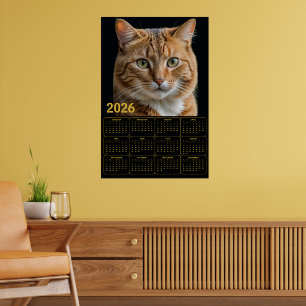 Orange Tabby Katze 2026 Kalender Poster