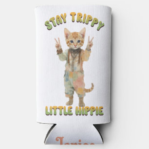 Orange Tabby Katze Boho Stay Trippy Little Hippie Selters Dosenkühler