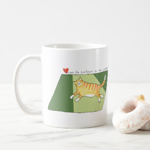 Orange Tabby Katze Du bist ein Sonnenstrahl auf de Kaffeetasse