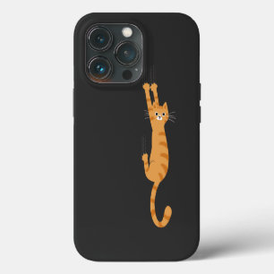 Orange Tabby-Katze hängt fest Lustige gestreifte iPhone 13 Pro Hülle