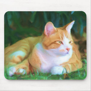 Orange Tabby-Katze Mousepad
