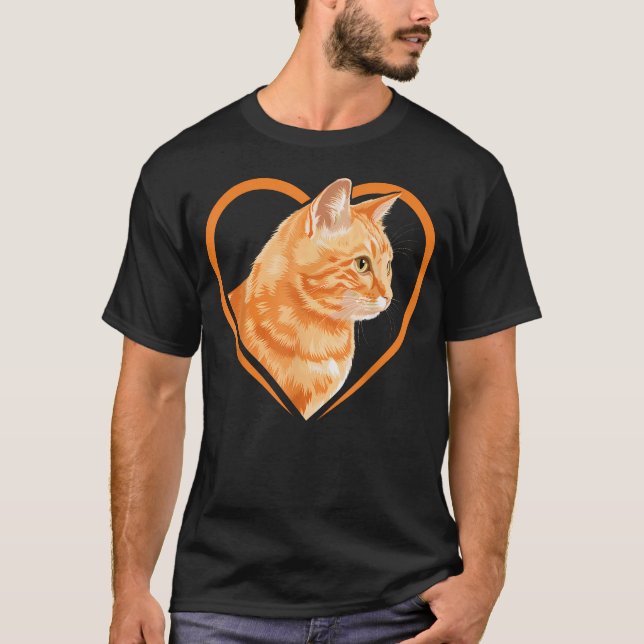 Orange Tabby Katze Orange T-Shirt (Vorderseite)