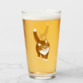 Orange Tabby-Katzen-Glas-Trommel Glas