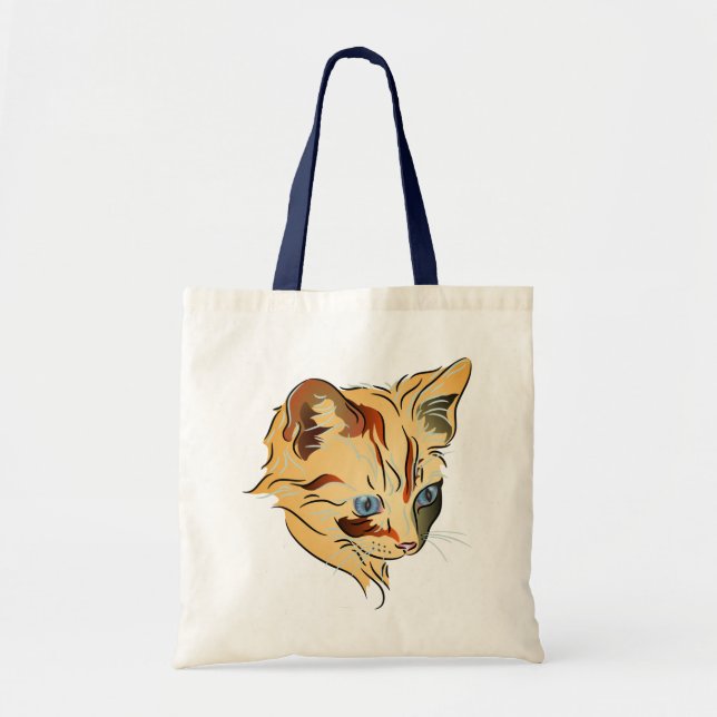 Orange Tabby Kitten mit blauen Augen Tragetasche (Vorne)