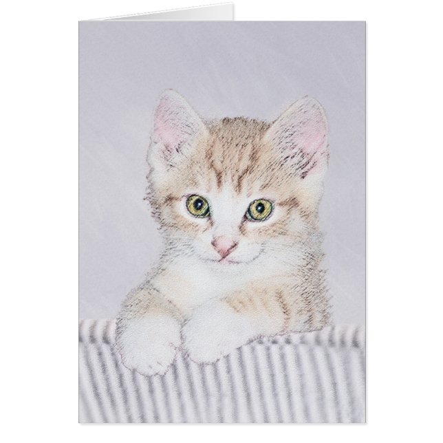 Orange Tabby Kitten Painting - Originelle Katze Ku (Vorne)
