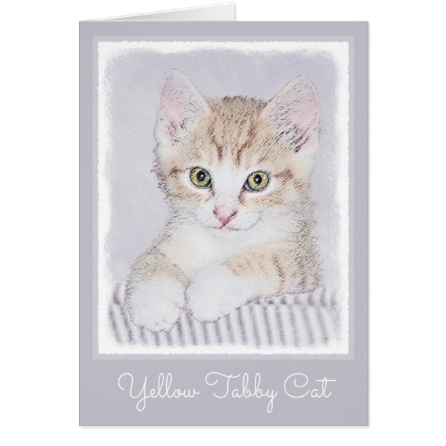 Orange Tabby Kitten Painting - Originelle Katze Ku (Vorne)