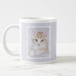 Orange Tabby Kitten Painting - Originelle Katze Ku Jumbo-Tasse