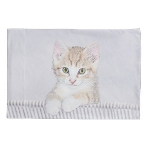 Orange Tabby Kitten Painting - Originelle Katze Ku Kissenbezug