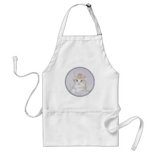 Orange Tabby Kitten Painting - Originelle Katze Ku Schürze