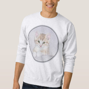 Orange Tabby Kitten Painting - Originelle Katze Ku Sweatshirt