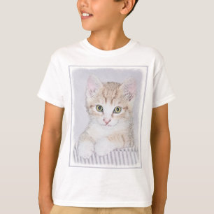 Orange Tabby Kitten Painting - Originelle Katze Ku T-Shirt