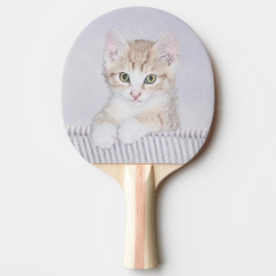 Orange Tabby Kitten Painting - Originelle Katze Ku Tischtennis Schläger