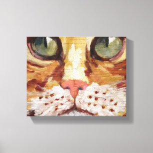 Orange Tabby Painting Detail Canvas Print Leinwanddruck