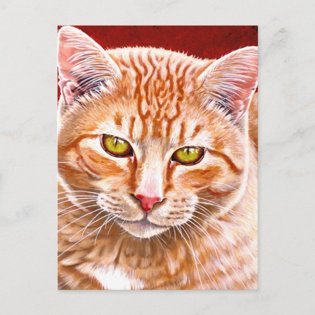 Orange Tabby Painting Postkarte (Vorderseite)