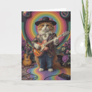 Orange Tabby Rocker Karte