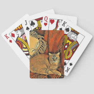 Orange Tabby Spielkarten