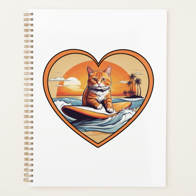 Orange Tabby Surfkatze Planer (Vorderseite)