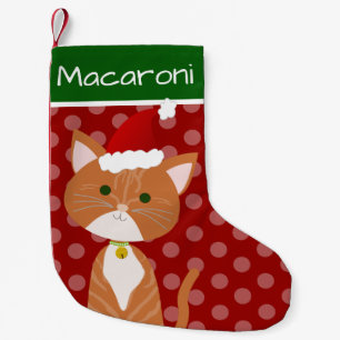 Orange Tabby Weihnachts-Kitty Kleiner Weihnachtsstrumpf