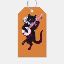 ORANGE TAG BLACK CAT-Geschenkmarke Geschenkanhänger