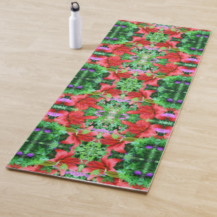 Orange Taglilien Abstrakte Blume Kunst, Kultur Yogamatte