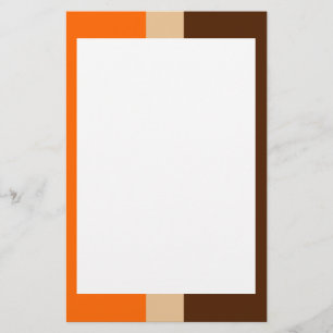 Orange TAN- und Brown-Grenzbriefpapier Briefpapier