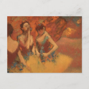 Orange Tänzer Edgar Degas Postkarte