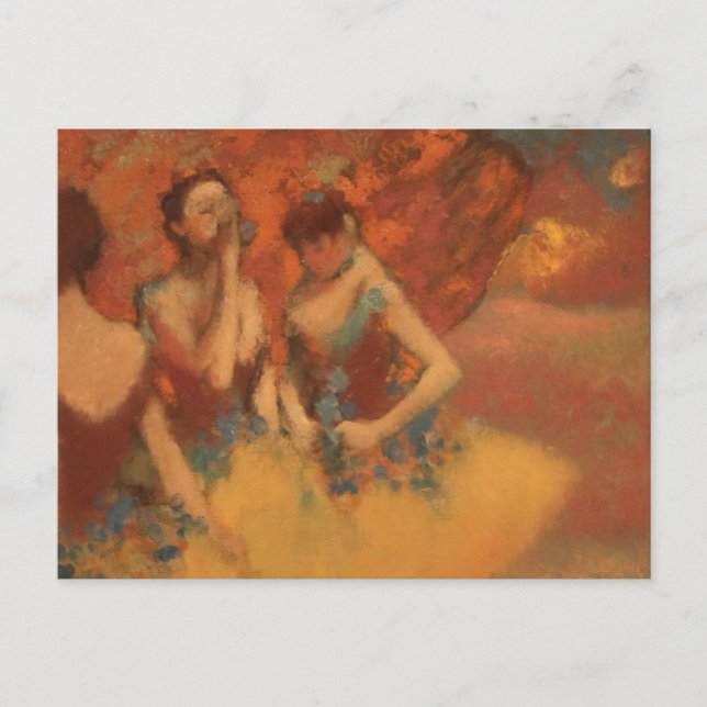 Orange Tänzer Edgar Degas Postkarte (Vorderseite)