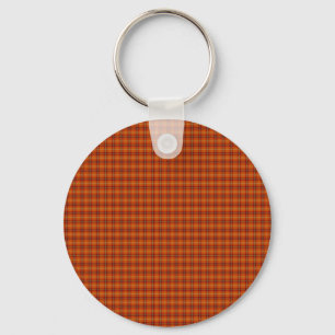 Orange Tartan Schlüsselanhänger