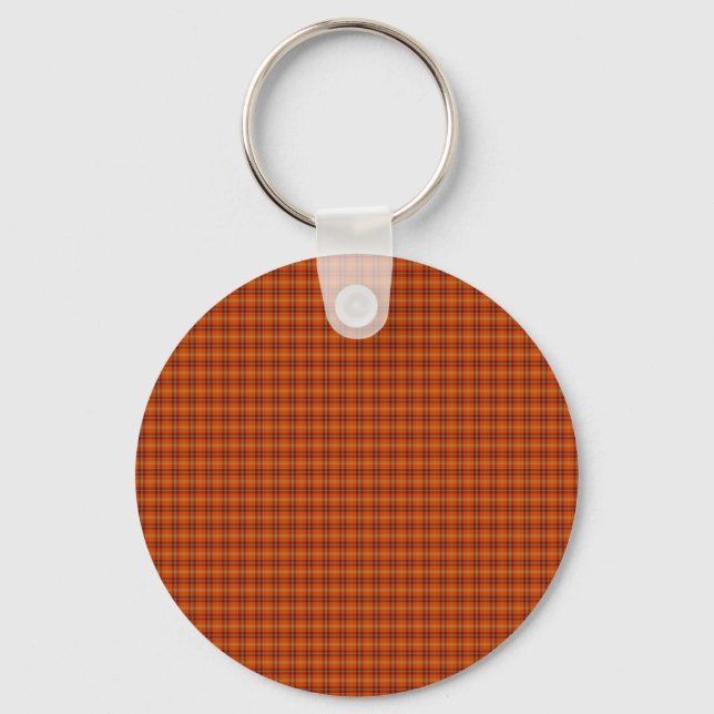 Orange Tartan Schlüsselanhänger (Vorderseite)