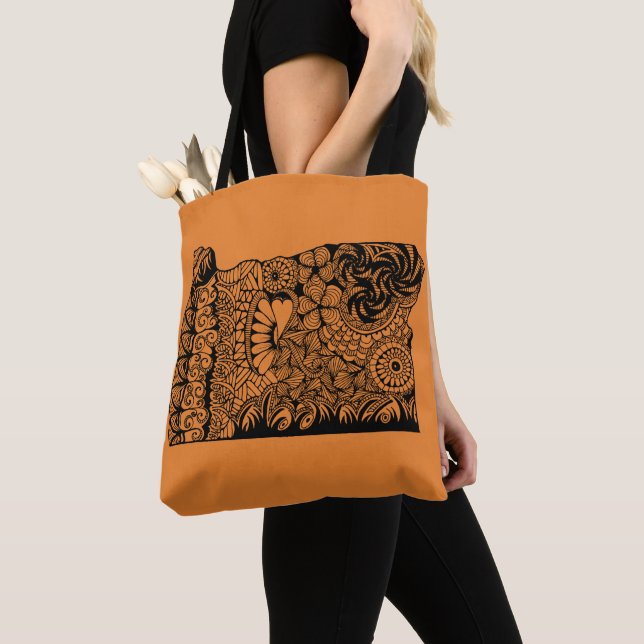 Orange Taschen-Tasche Oregons (Von Nahem)