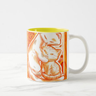 Orange Tasse der Mutter Tages
