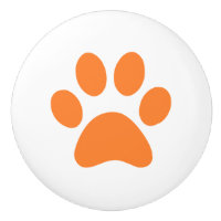 Orange Tatzen-Druck pawprint