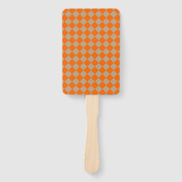 Orange-Taupe-Karton-Diamantmuster Fächer