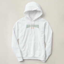 Orange + Teal Faux Glitter Varsity BRAUTJUNGFER Hoodie