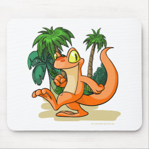 Orange Techo auf einer Geheimnis-Inselsuche Mousepad