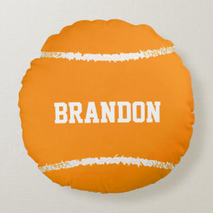 Orange Tennis Ball Design Rundkissen Rundes Kissen