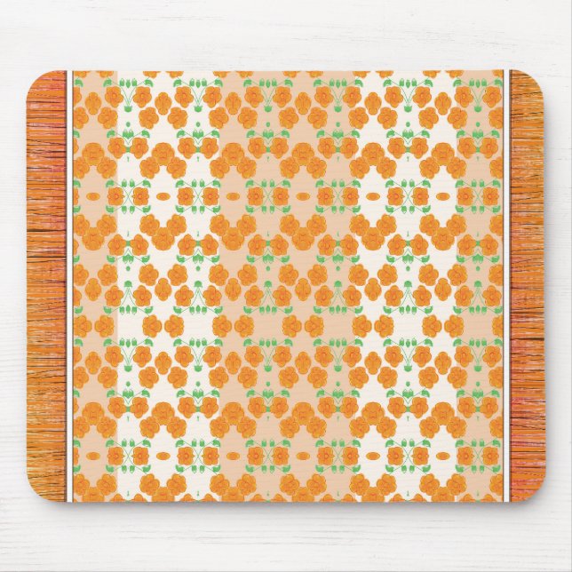 Orange Teppich Stil Futter Designer Mousepad (Vorne)