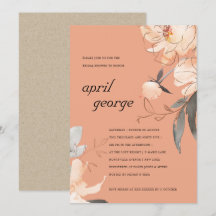 ORANGE TERRACOTTA FLORAL BRAUTPARTY EINLADEN