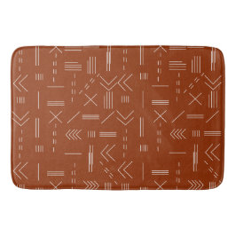 Orange Terracotta Gorgeous Geometrie Muster Badematte