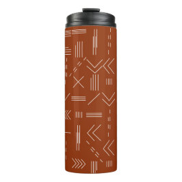 Orange Terracotta Gorgeous Geometrie Muster Thermosbecher