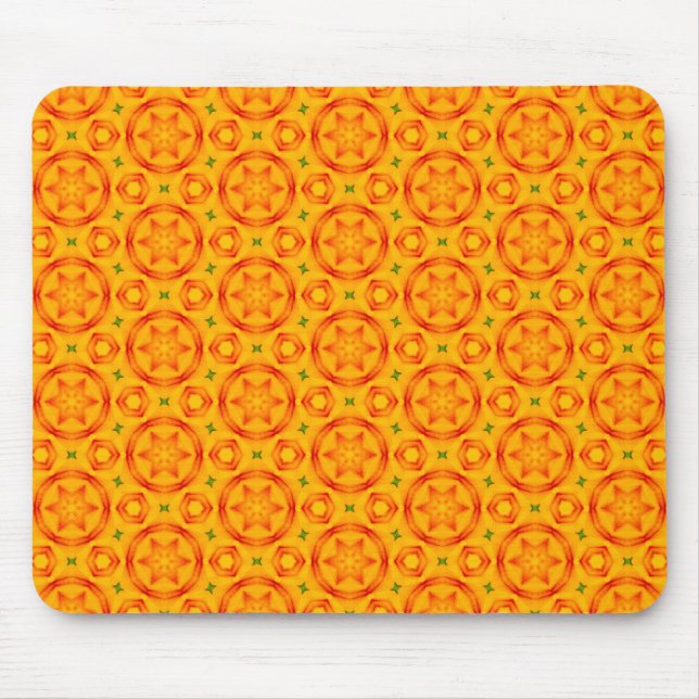 Orange Terrazzo Muster Mousepad (Vorne)