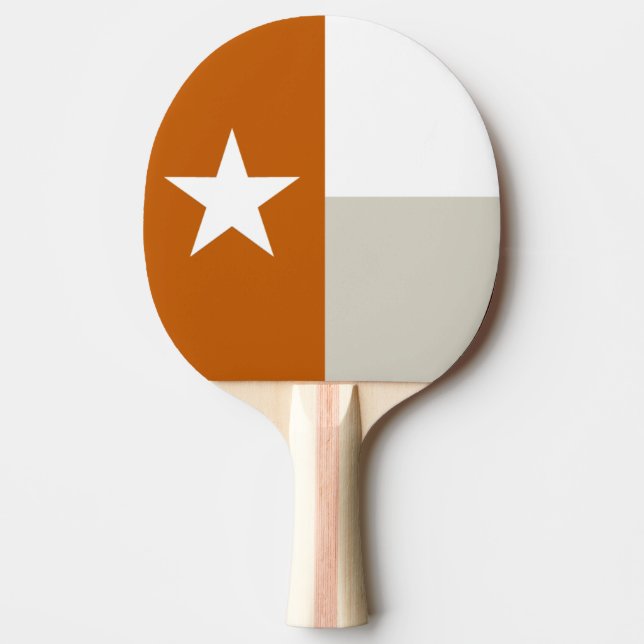 Orange Texas-Flagge Tischtennis Schläger (Vorderseite)