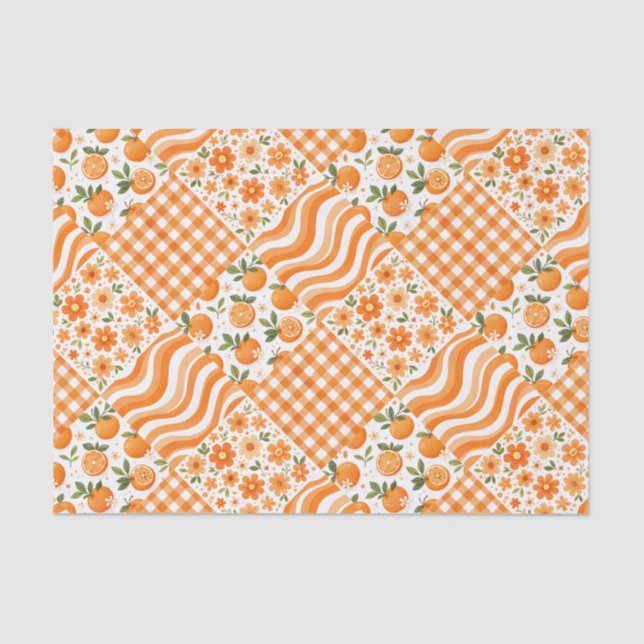 Orange Texturen Seidenpapier (Vorderseite)