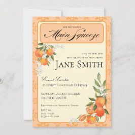 Orange Themed Bridal Shower Invitation Einladung