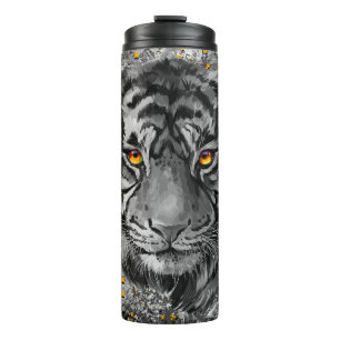 Orange Tiger Eyes Farbiger Tiger-Wärmer Thermosbecher