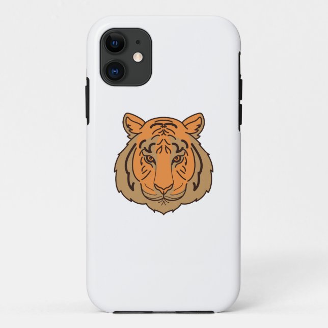 Orange Tiger Face Case-Mate iPhone Hülle (Rückseite)