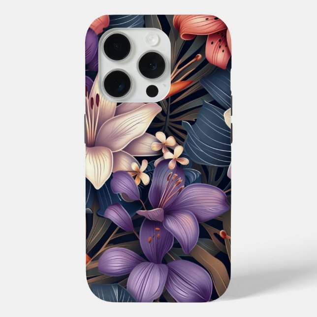 Orange Tiger-Lilie Tropisches Design Case-Mate iPhone Hülle (Rückseite)